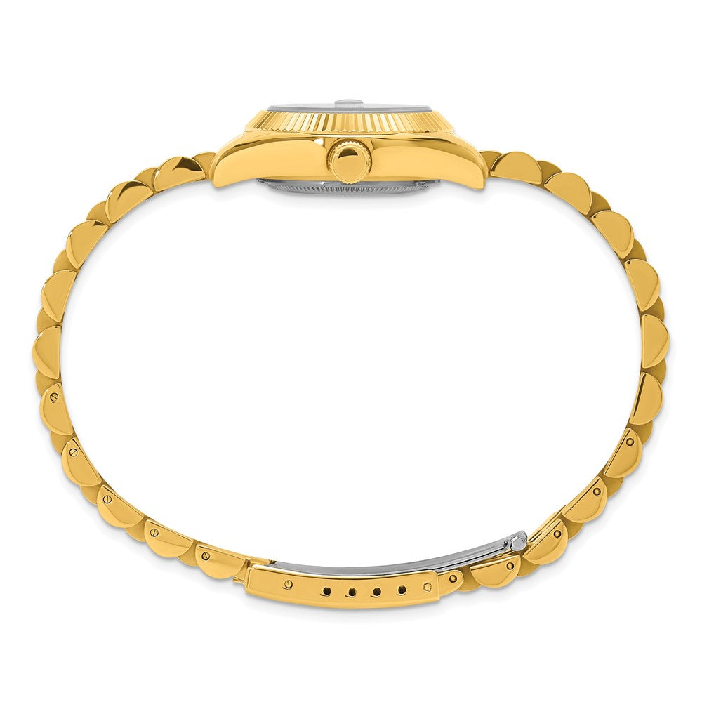 Alternate view of the Ladies Gold-plated, Black Dial Round Analog Watch by Charles Hubert by The Black Bow Jewelry Co.