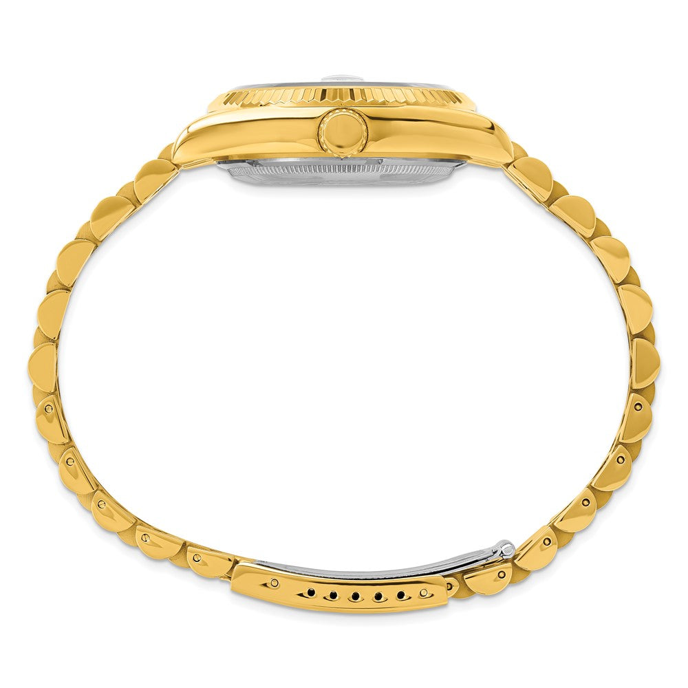 Alternate view of the Charles Hubert Mens Gold-plated Round Analog Watch by The Black Bow Jewelry Co.