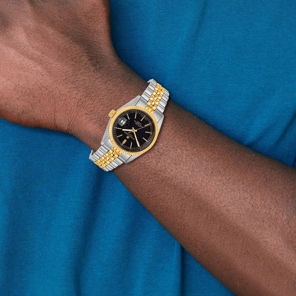 Alternate view of the Charles Hubert Mens Two-Tone Round Analog Watch by The Black Bow Jewelry Co.
