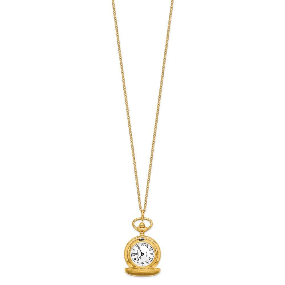 Charles Hubert Ladies Gold-plated Brass Satin Pocket Watch