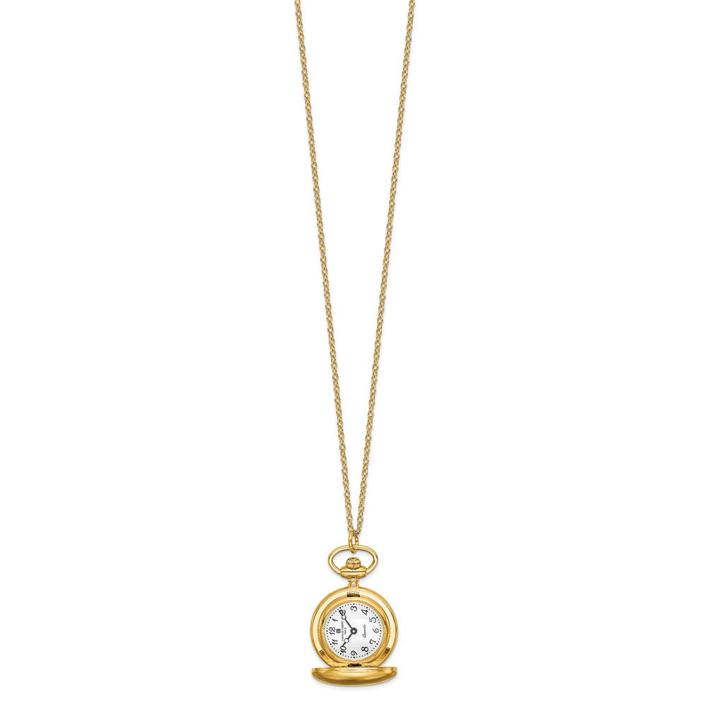 Alternate view of the Charles Hubert Ladies Gold-plated Brass Polished Pocket Watch Necklace by The Black Bow Jewelry Co.