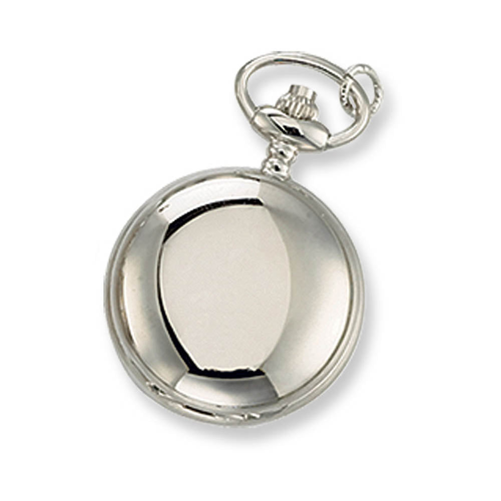 Alternate view of the Charles Hubert Ladies Chrome-plated Brass Polished Watch Necklace by The Black Bow Jewelry Co.