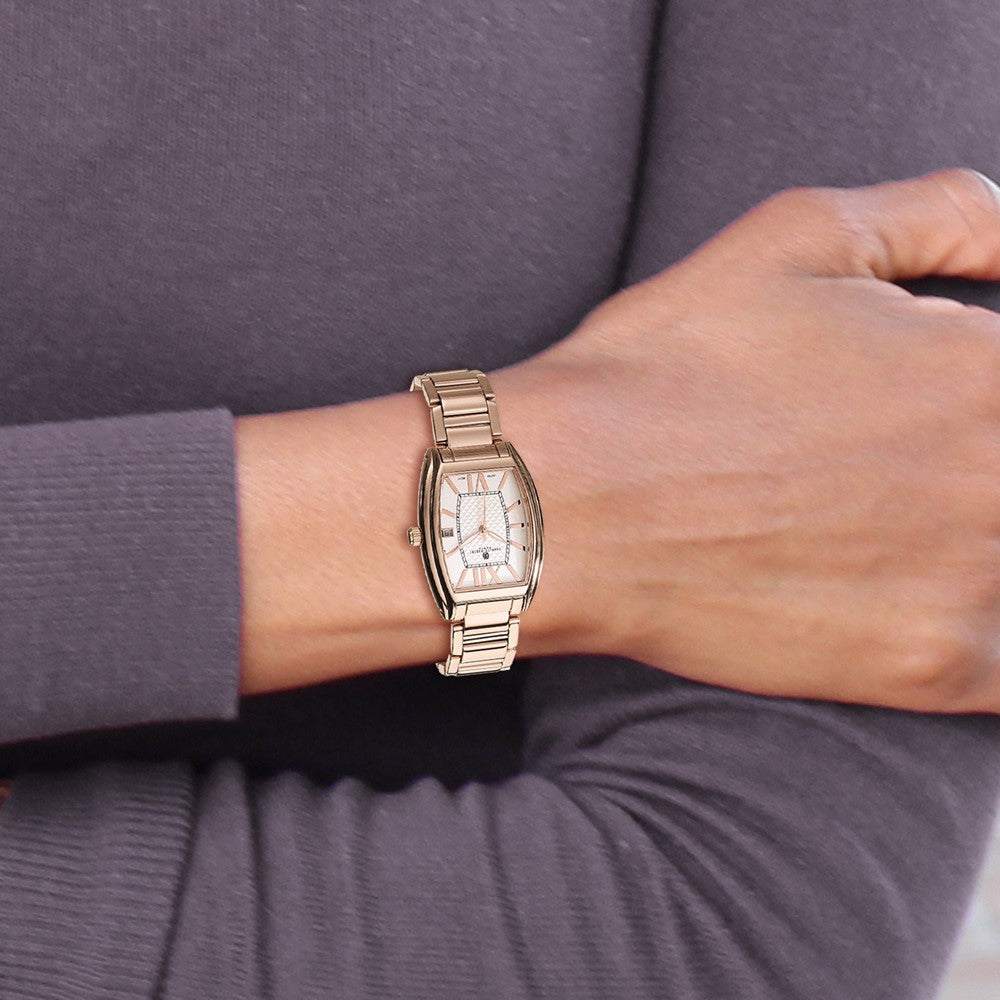 Alternate view of the Charles Hubert Rose-Tone Plated Silver-White Dial Watch by The Black Bow Jewelry Co.