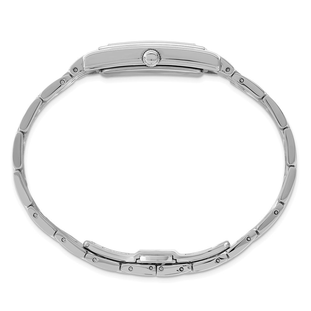 Alternate view of the Charles Hubert Mens Rectangular White Dial Panther Link Watch by The Black Bow Jewelry Co.