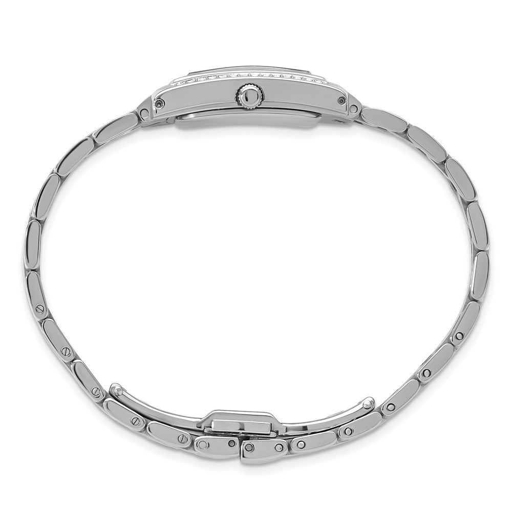 Alternate view of the Ladies Rectangular Crystal Black Dial Watch by Charles Hubert by The Black Bow Jewelry Co.