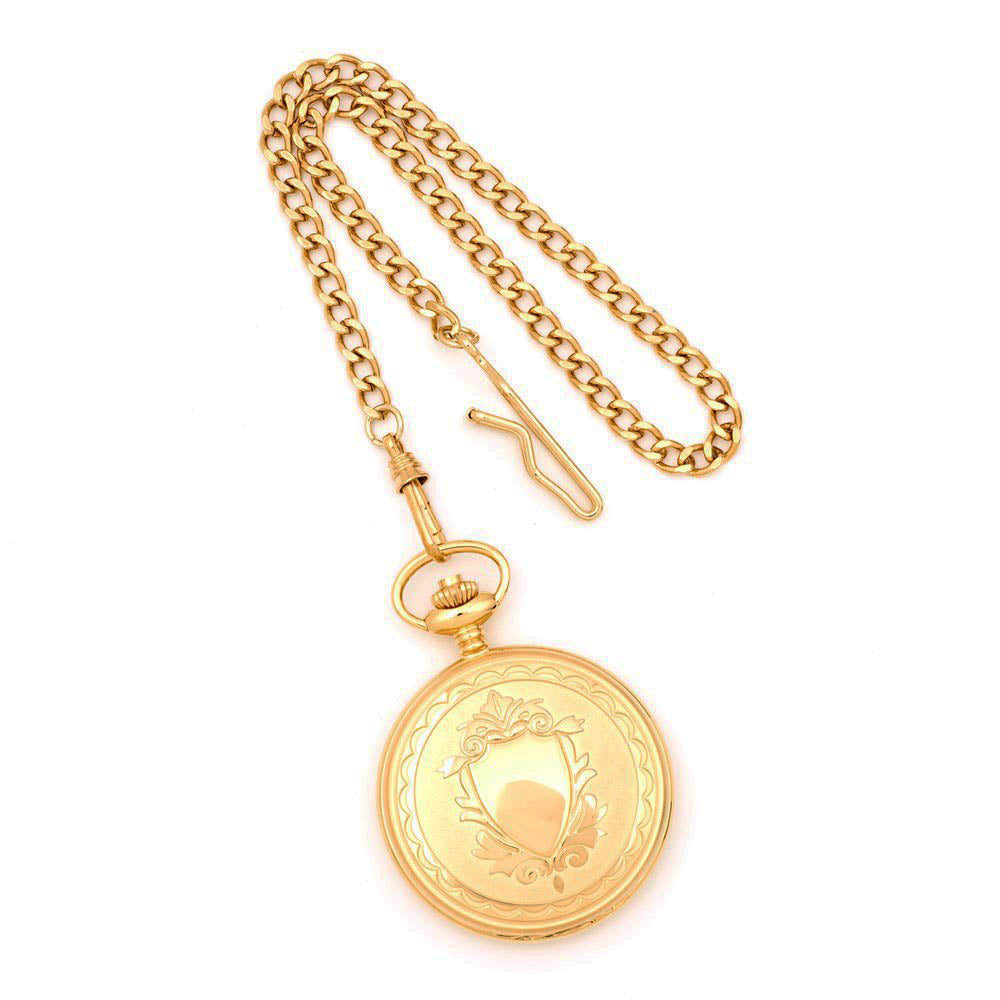 Alternate view of the Charles Hubert Gold Finish Off-White Dial with Date Pocket Watch by The Black Bow Jewelry Co.