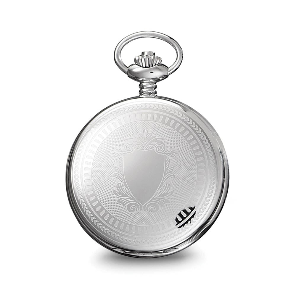 Alternate view of the Charles Hubert Stainless Steel White Dial Pocket Watch by The Black Bow Jewelry Co.