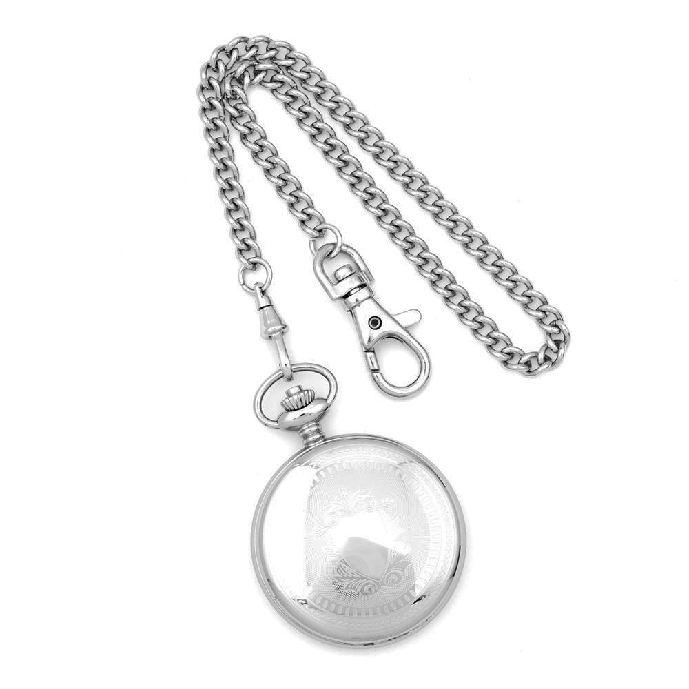 Alternate view of the Charles Hubert Stainless Steel White Dial Pocket Watch by The Black Bow Jewelry Co.