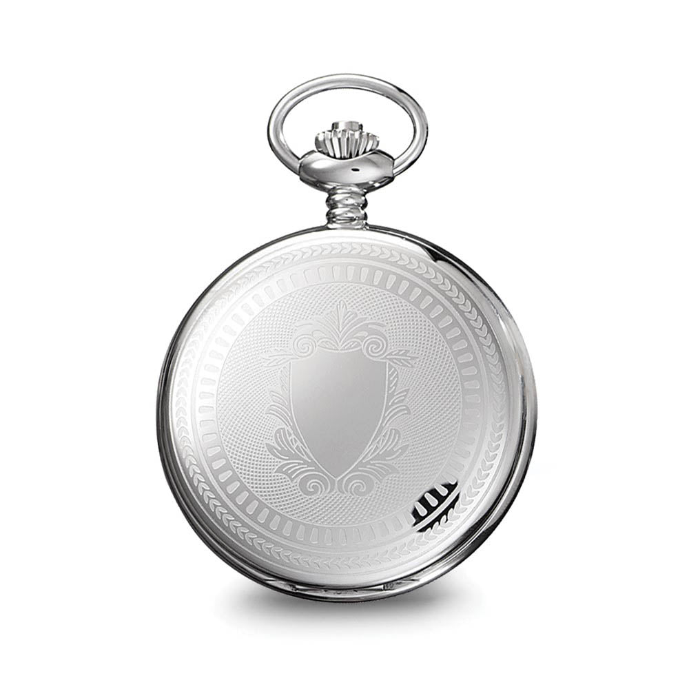 Alternate view of the Charles Hubert Stainless Steel Black Dial Pocket Watch by The Black Bow Jewelry Co.