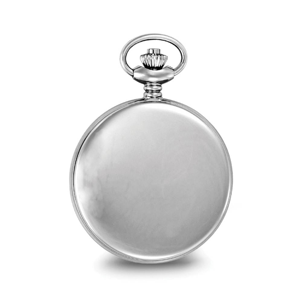 Alternate view of the Charles Hubert Stainless Steel Black Dial Pocket Watch by The Black Bow Jewelry Co.