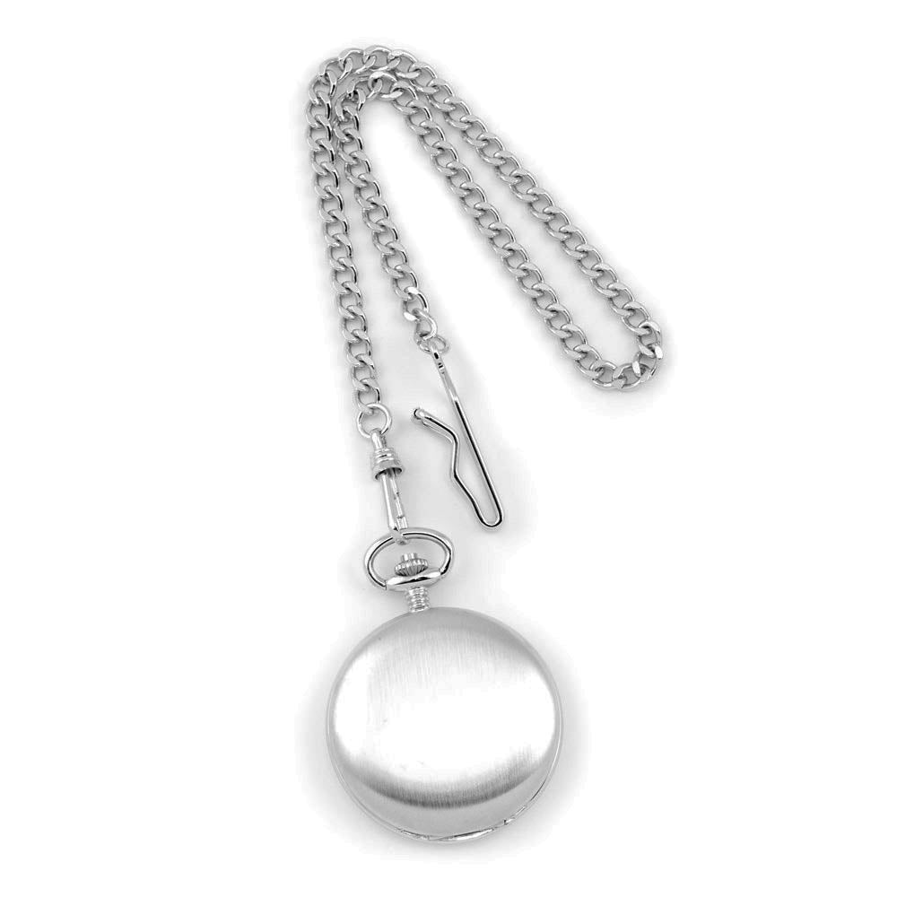 Alternate view of the Charles Hubert Stainless Off White Dial Super Slim Pocket Watch by The Black Bow Jewelry Co.