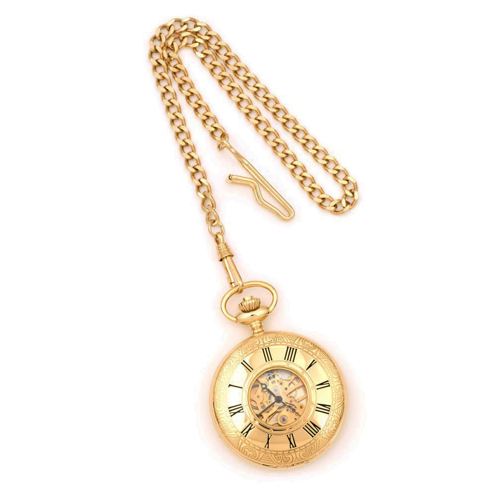 Alternate view of the Charles Hubert Gold Finish White Dial 48mm Pocket Watch by The Black Bow Jewelry Co.