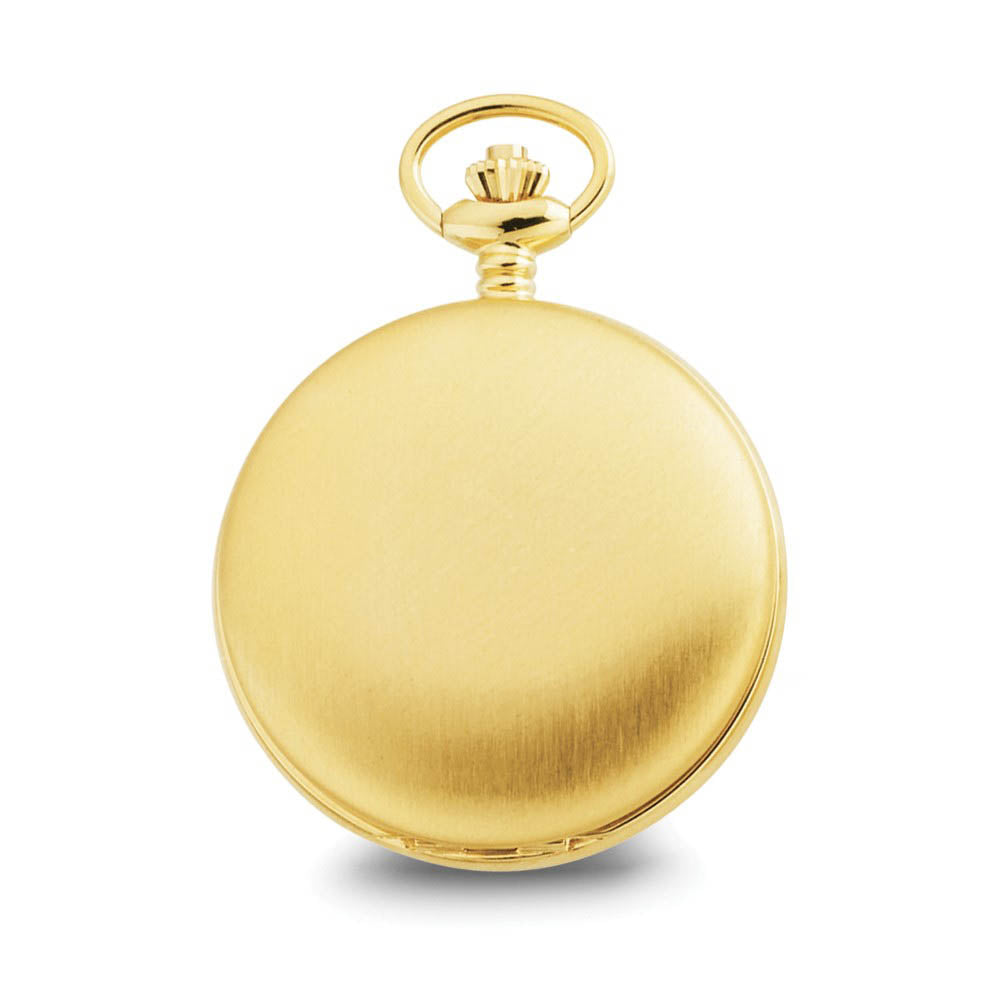 Alternate view of the Charles Hubert IP-pltd Stainless Double Cover Satin Pocket Watch by The Black Bow Jewelry Co.