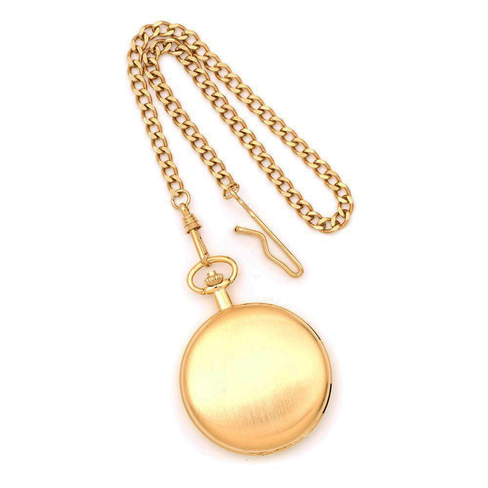 Alternate view of the Charles Hubert Satin Gold Finish Brass Pocket Watch by The Black Bow Jewelry Co.