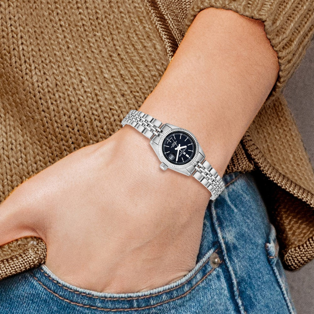 Alternate view of the Charles Hubert Ladies Stainless Steel 26mm Black Dial Watch by The Black Bow Jewelry Co.