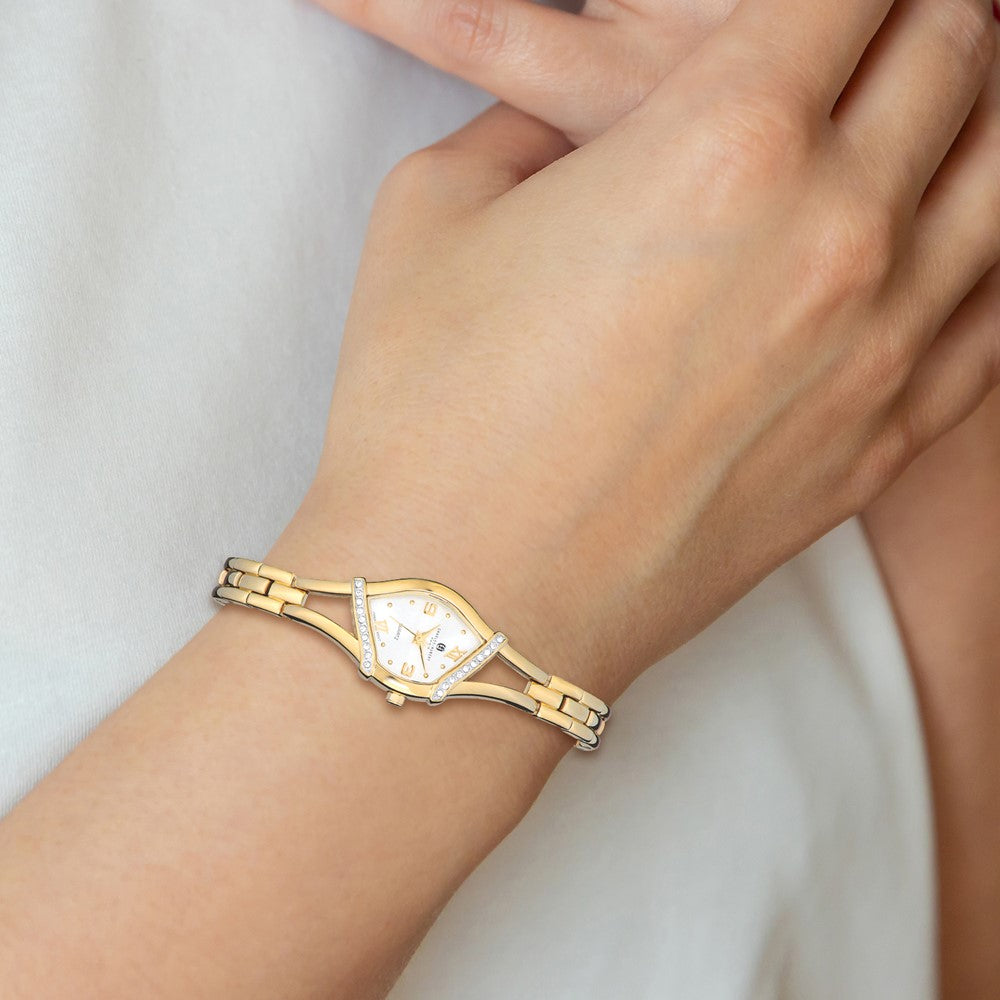 Alternate view of the Charles Hubert Ladies Gold-finish Crystal Bezel 20mm Watch by The Black Bow Jewelry Co.