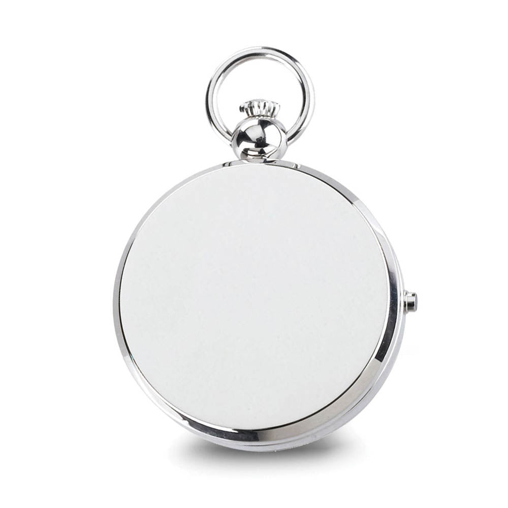 Alternate view of the Charles Hubert Chrome Finish Brass Photo Insert 48mm Pocket Watch by The Black Bow Jewelry Co.