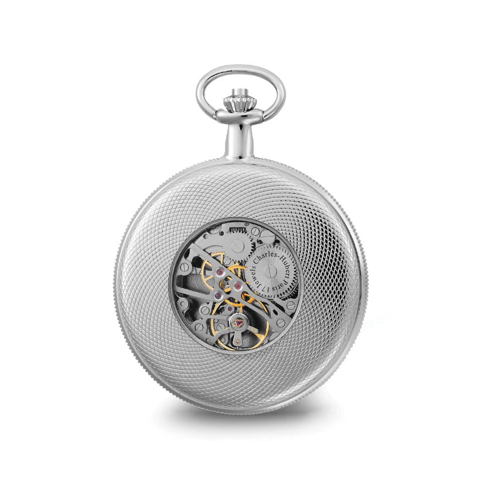 Alternate view of the Charles Hubert Two-tone Gold Finish Pocket Watch by The Black Bow Jewelry Co.