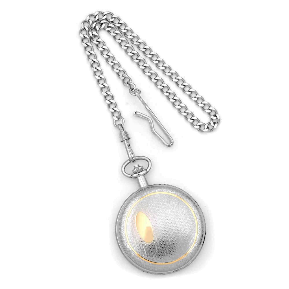 Alternate view of the Charles Hubert Two-tone Gold Finish Pocket Watch by The Black Bow Jewelry Co.