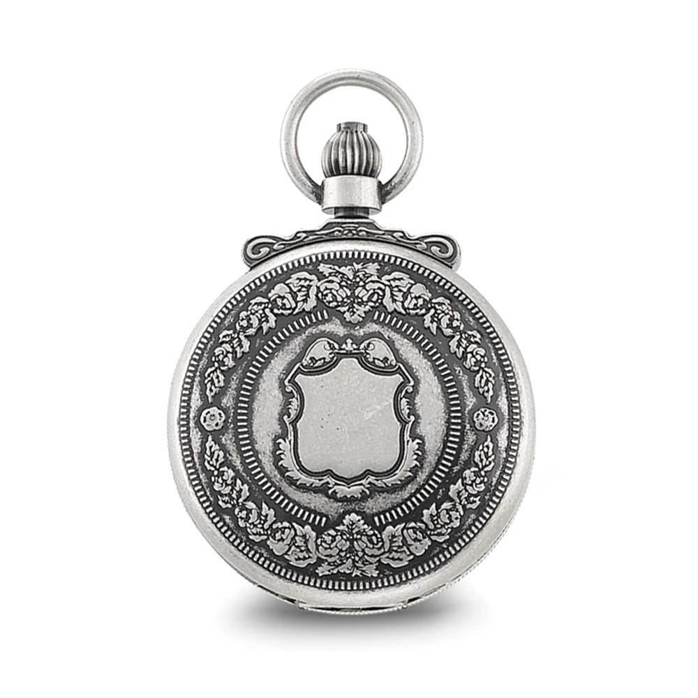 Alternate view of the Charles Hubert Antique Chrome Finish Skeleton 47mm Pocket Watch by The Black Bow Jewelry Co.