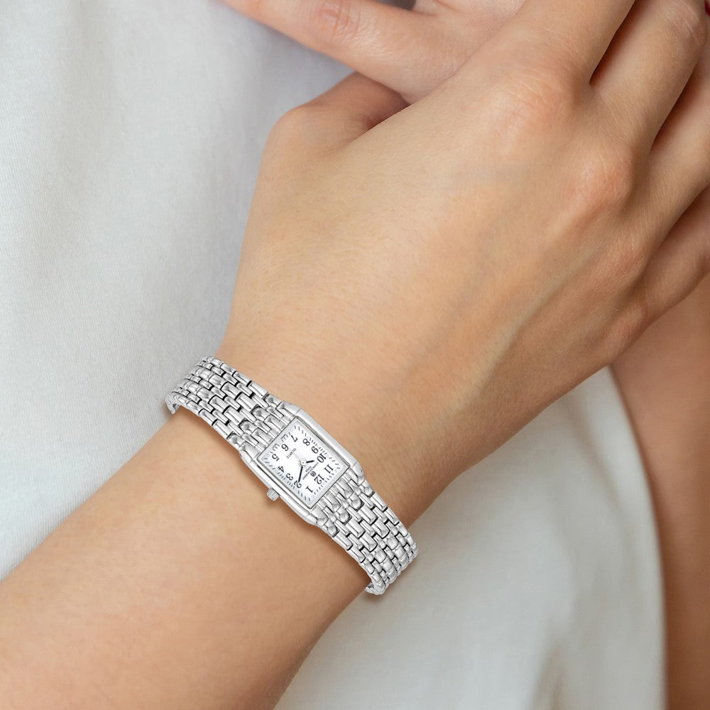 Alternate view of the Charles Hubert Ladies Chrome Finish White Dial Quartz Analog Watch by The Black Bow Jewelry Co.