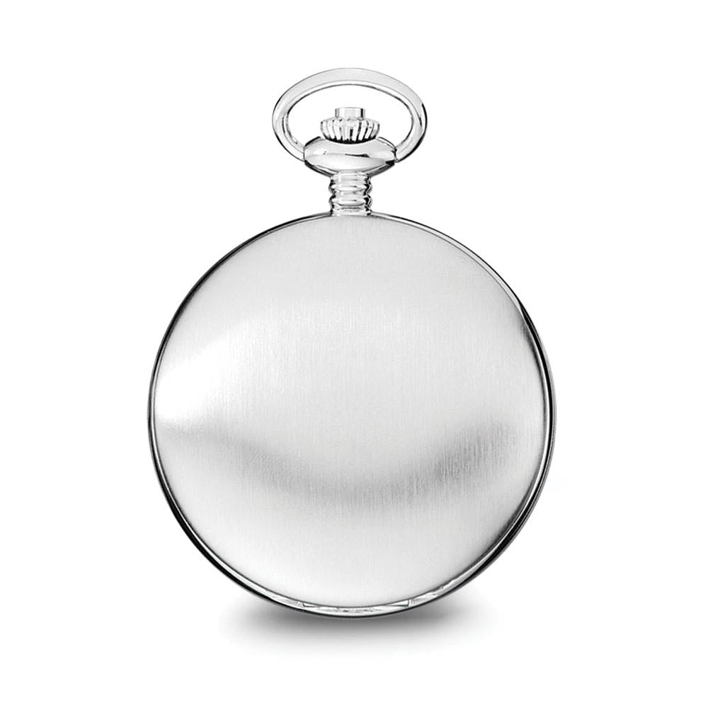 Alternate view of the Charles Hubert Stainless Steel Skeleton Dial Pocket Watch 54mm by The Black Bow Jewelry Co.