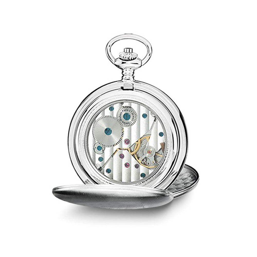 Alternate view of the Charles Hubert Stainless Steel White Dial Analog Pocket Watch 54mm by The Black Bow Jewelry Co.