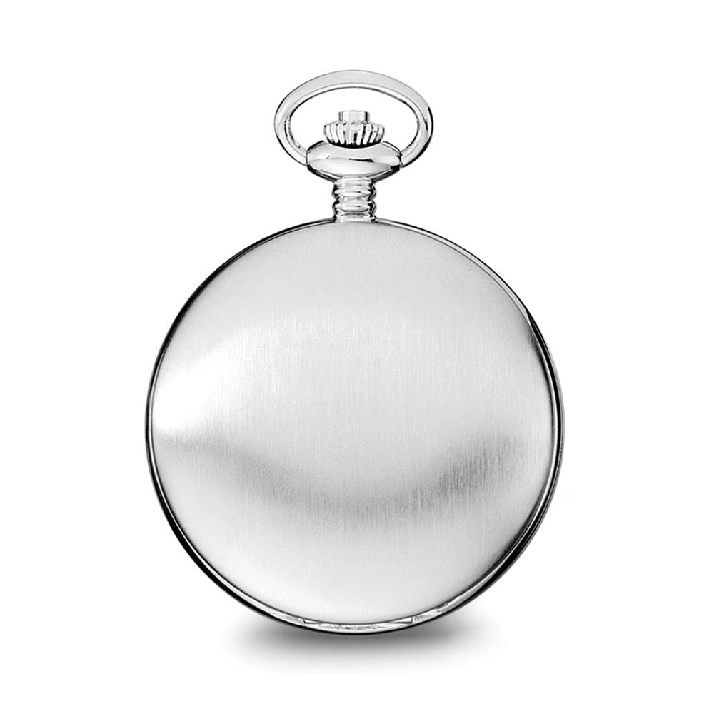 Alternate view of the Charles Hubert Satin Stainless Steel White Dial Pocket Watch 54mm by The Black Bow Jewelry Co.