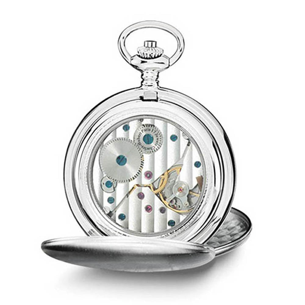 Alternate view of the Charles Hubert Satin Stainless Steel White Dial 54mm Pocket Watch by The Black Bow Jewelry Co.