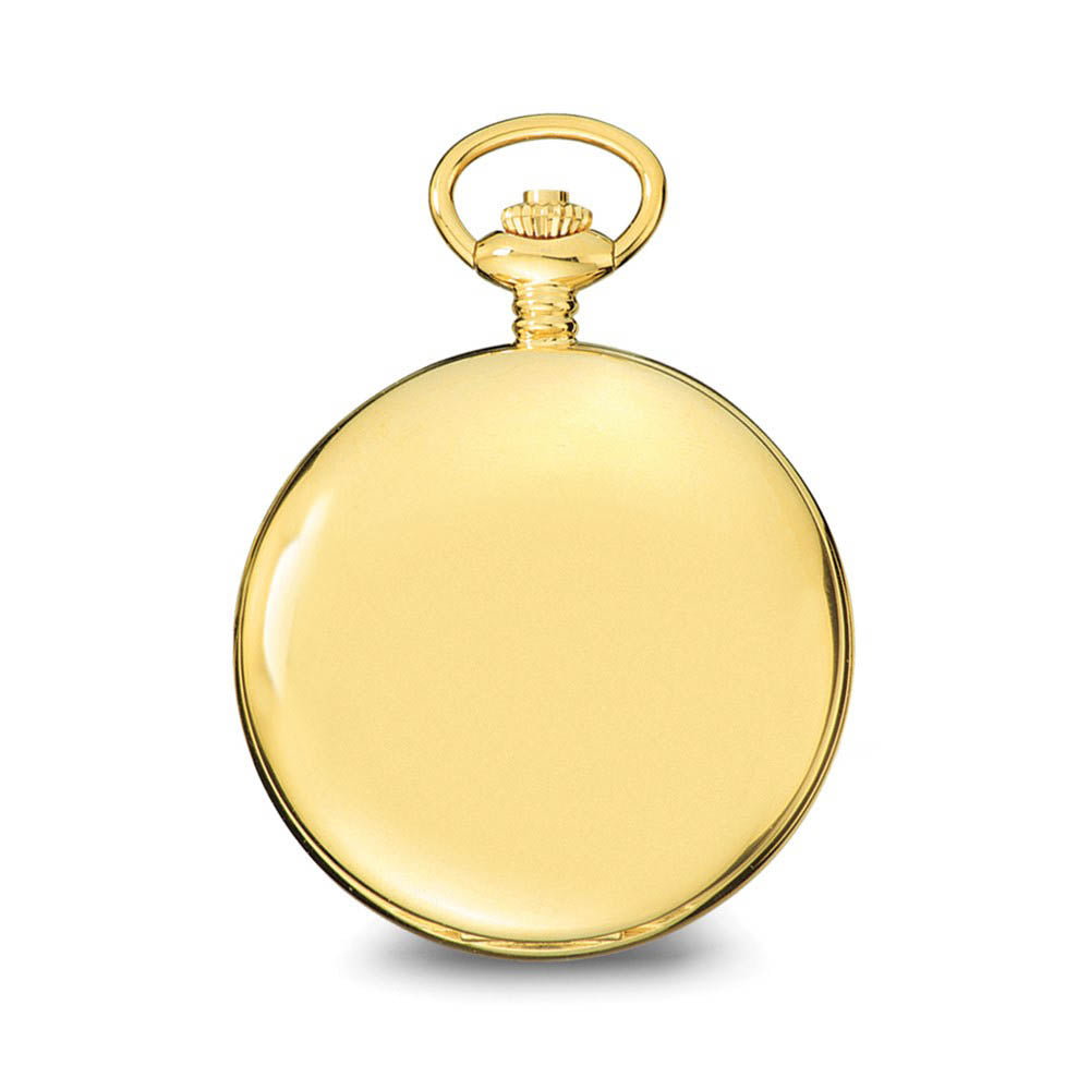 Alternate view of the Charles Hubert Gold Tone Stnlss Steel White Dial Polished Pocket Watch by The Black Bow Jewelry Co.