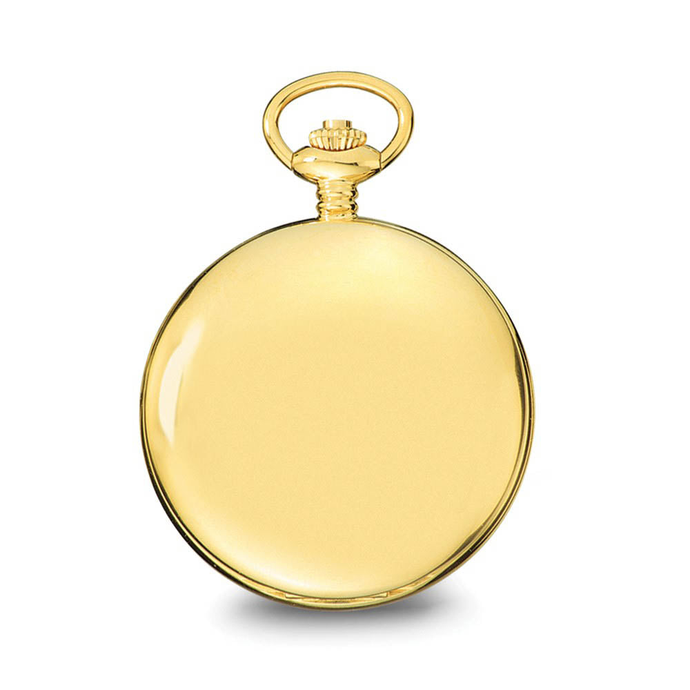 Alternate view of the Charles Hubert Gold Tone Stnlss Steel Skeleton Dial Pocket Watch 54mm by The Black Bow Jewelry Co.