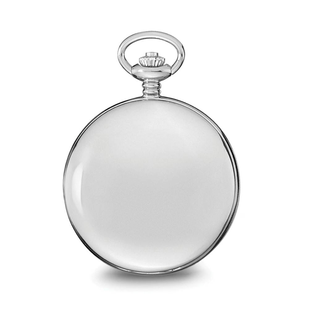 Alternate view of the Charles Hubert Stainless Steel Skeleton Dial 54mm Pocket Watch by The Black Bow Jewelry Co.