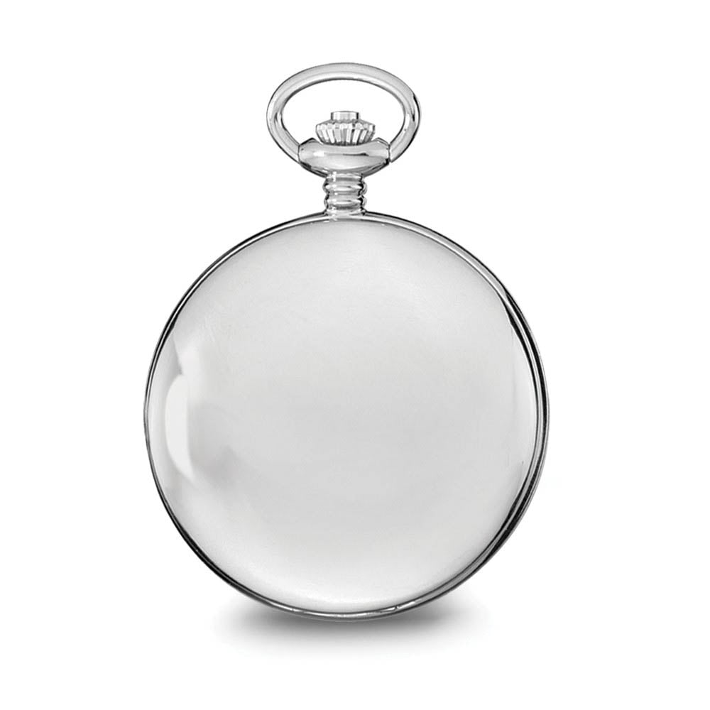 Alternate view of the Charles Hubert Polished Stnlss Steel Skeleton Dial 54mm Pocket Watch by The Black Bow Jewelry Co.