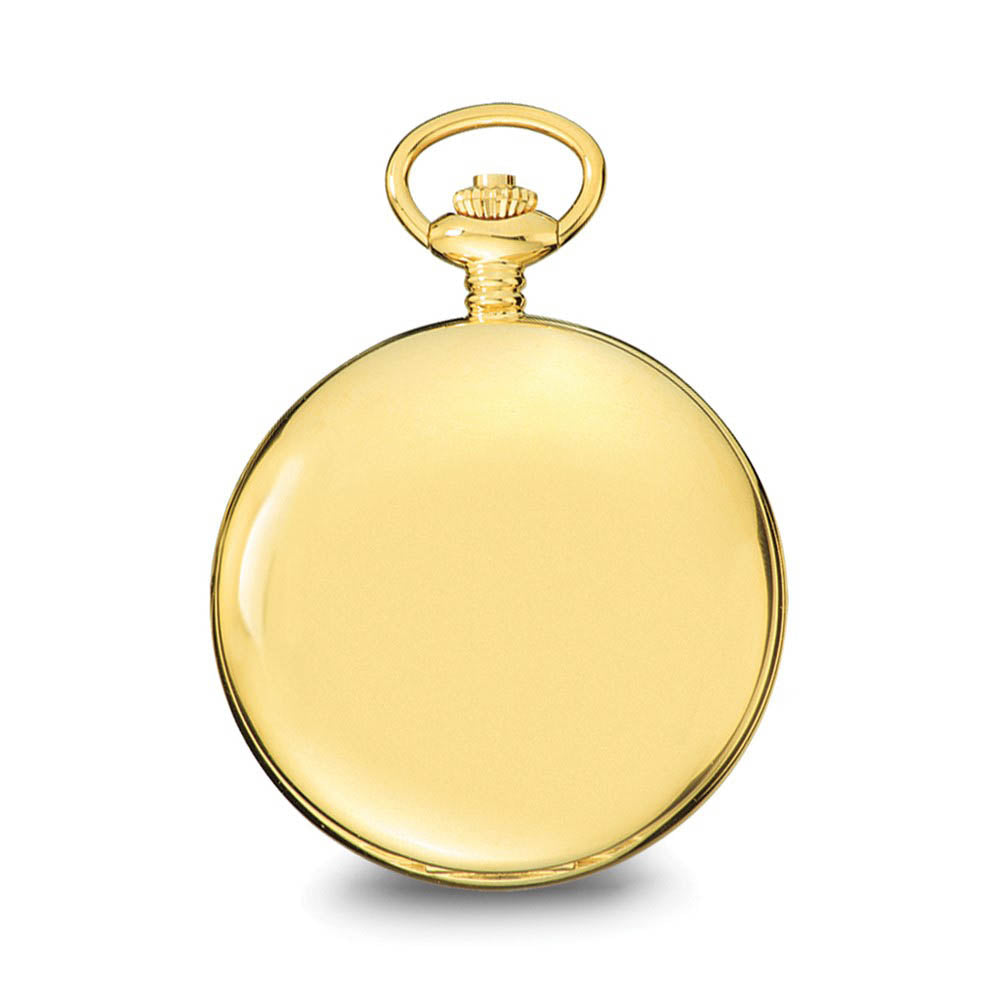 Alternate view of the Charles Hubert Gold Tone Stnlss Steel Skeleton Dial 54mm Pocket Watch by The Black Bow Jewelry Co.