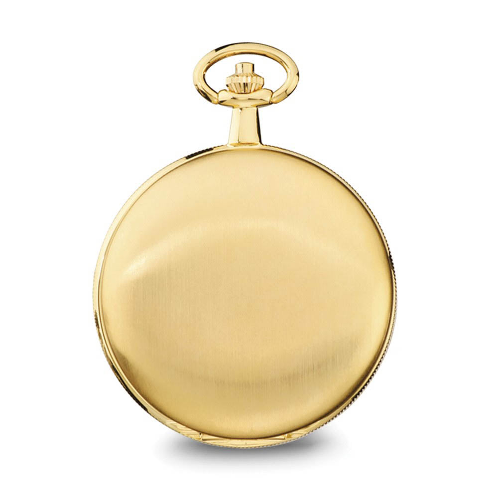 Alternate view of the Charles Hubert Satin Gold Tone Finish White Dial Pocket Watch 50mm by The Black Bow Jewelry Co.