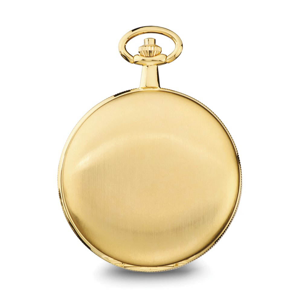 Alternate view of the Charles Hubert Satin Gold Tone Finish White Dial Pocket Watch 50mm by The Black Bow Jewelry Co.