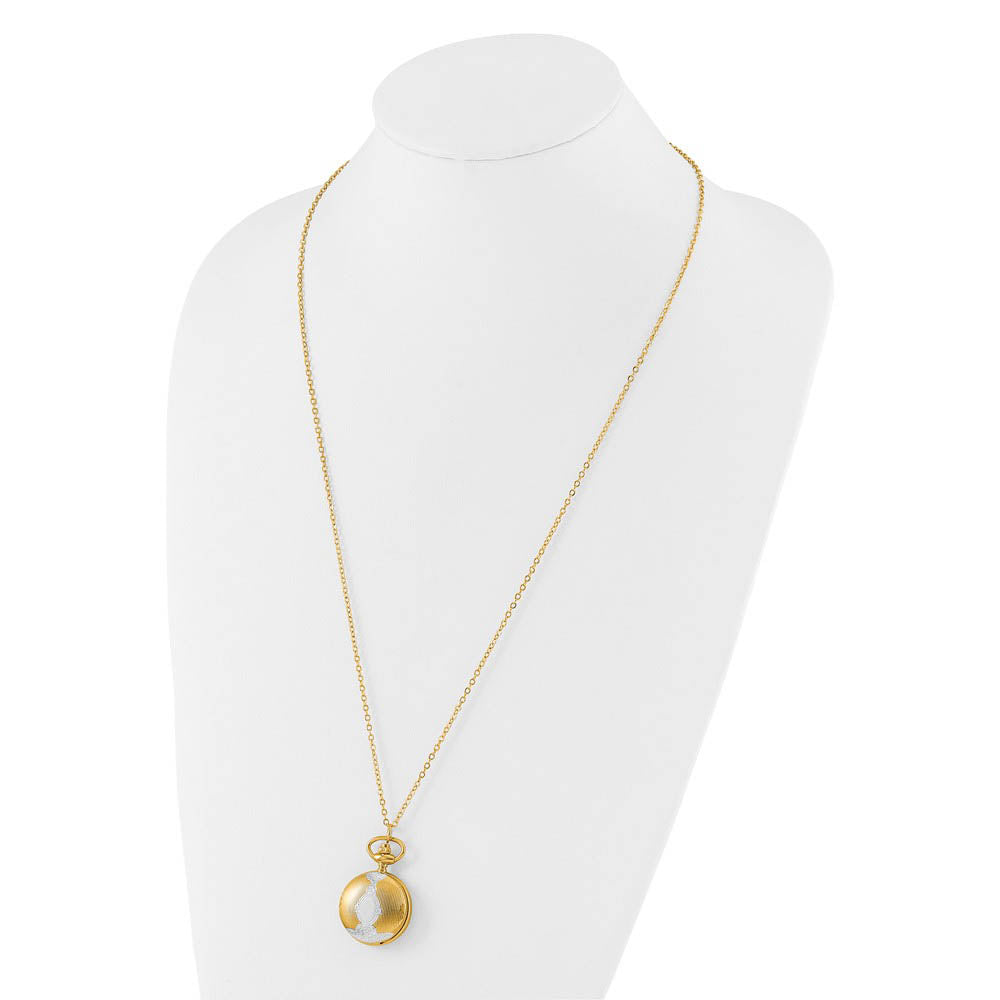 Alternate view of the Charles Hubert Two-tone Shield Design Pendant Watch by The Black Bow Jewelry Co.