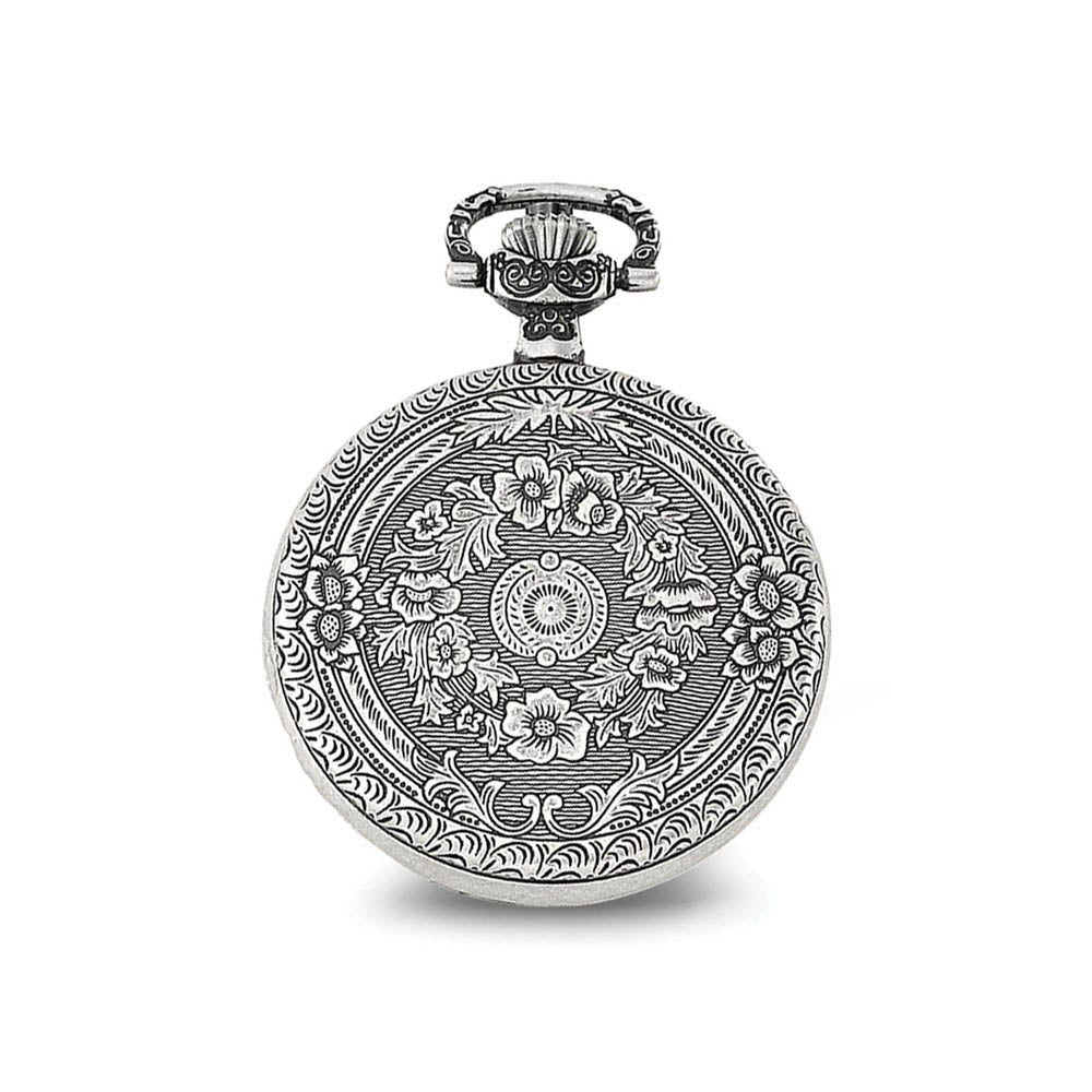 Alternate view of the Charles Hubert Antiqued Oval Design Pocket Watch by The Black Bow Jewelry Co.