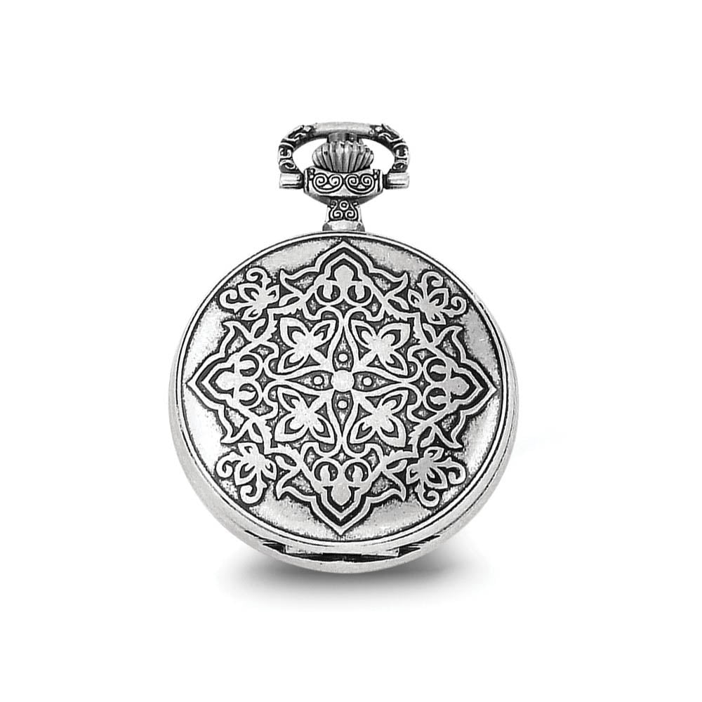 Alternate view of the Charles Hubert Antiqued Floral Design Analog Pocket Watch 44mm by The Black Bow Jewelry Co.