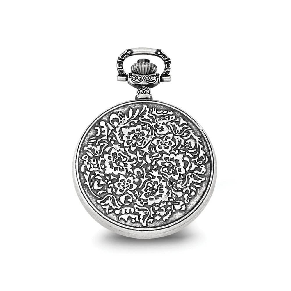 Alternate view of the Charles Hubert Antiqued Floral Design Analog Pocket Watch 44mm by The Black Bow Jewelry Co.