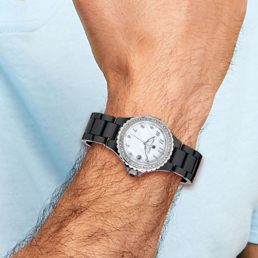 Alternate view of the Charles Hubert Ladies Black Ceramic 38mm Watch by The Black Bow Jewelry Co.