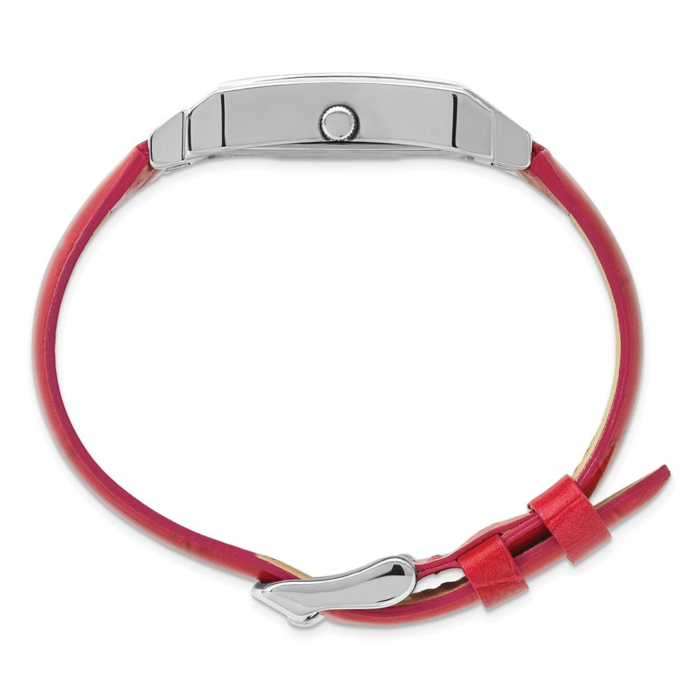 Alternate view of the Charles Hubert Ladies Stainless Red Leather Band 23x32mm Watch by The Black Bow Jewelry Co.