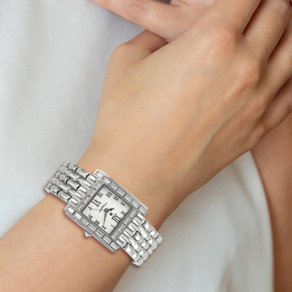 Alternate view of the Charles Hubert Ladies Stainless Crystal Bezel 27 x 32mm Watch by The Black Bow Jewelry Co.