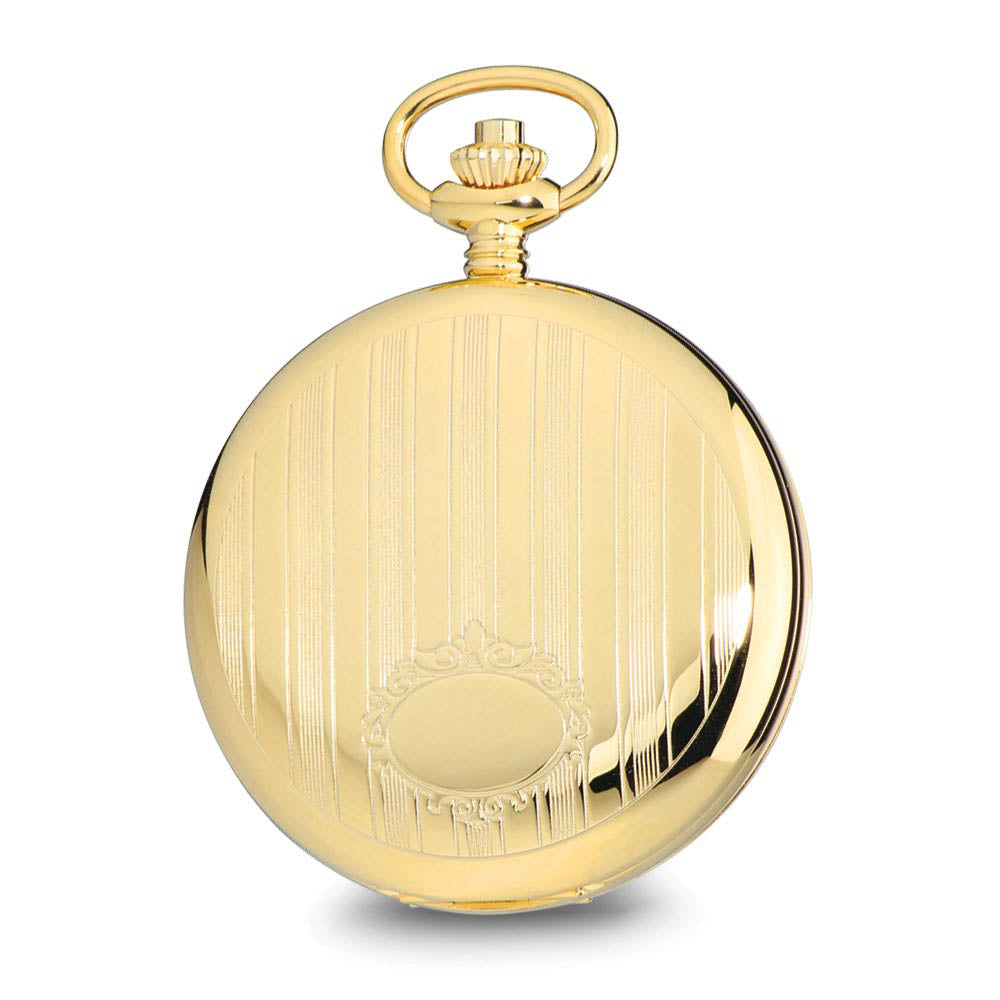 Alternate view of the Charles Hubert Gold Finish White Skeleton Dial 53mm Pocket Watch by The Black Bow Jewelry Co.