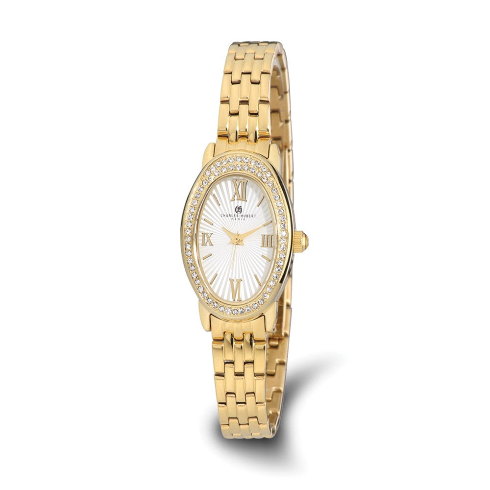 Charles Hubert Ladies IP-Plated Stainless Steel 21x32mm Watch, Item W8750 by The Black Bow Jewelry Co.