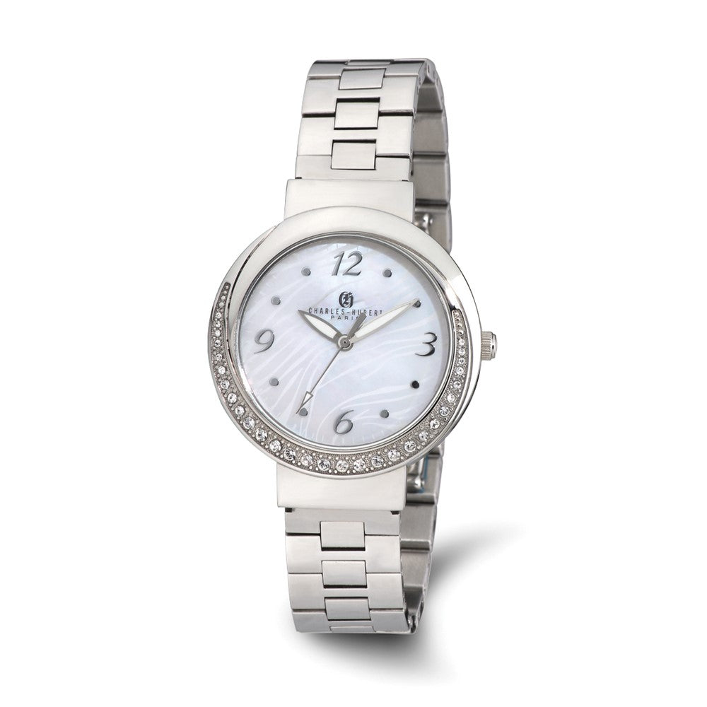 Charles Hubert Ladies Stainless Steel 38mm Watch, Item W8753 by The Black Bow Jewelry Co.