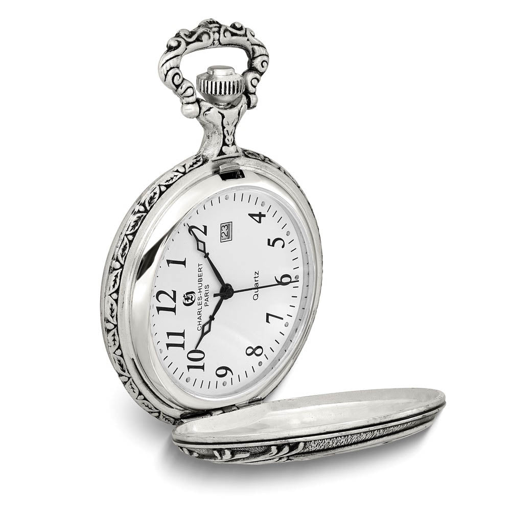 Alternate view of the Charles Hubert Antiqued Finish Horses Pocket Watch by The Black Bow Jewelry Co.
