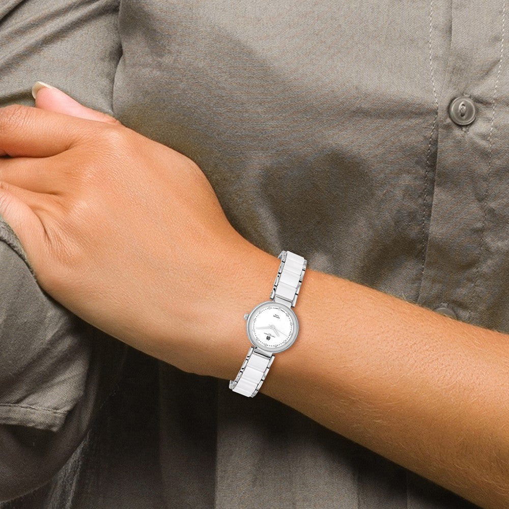 Alternate view of the Charles Hubert Ladies Titanium & Ceramic White Dial Watch by The Black Bow Jewelry Co.