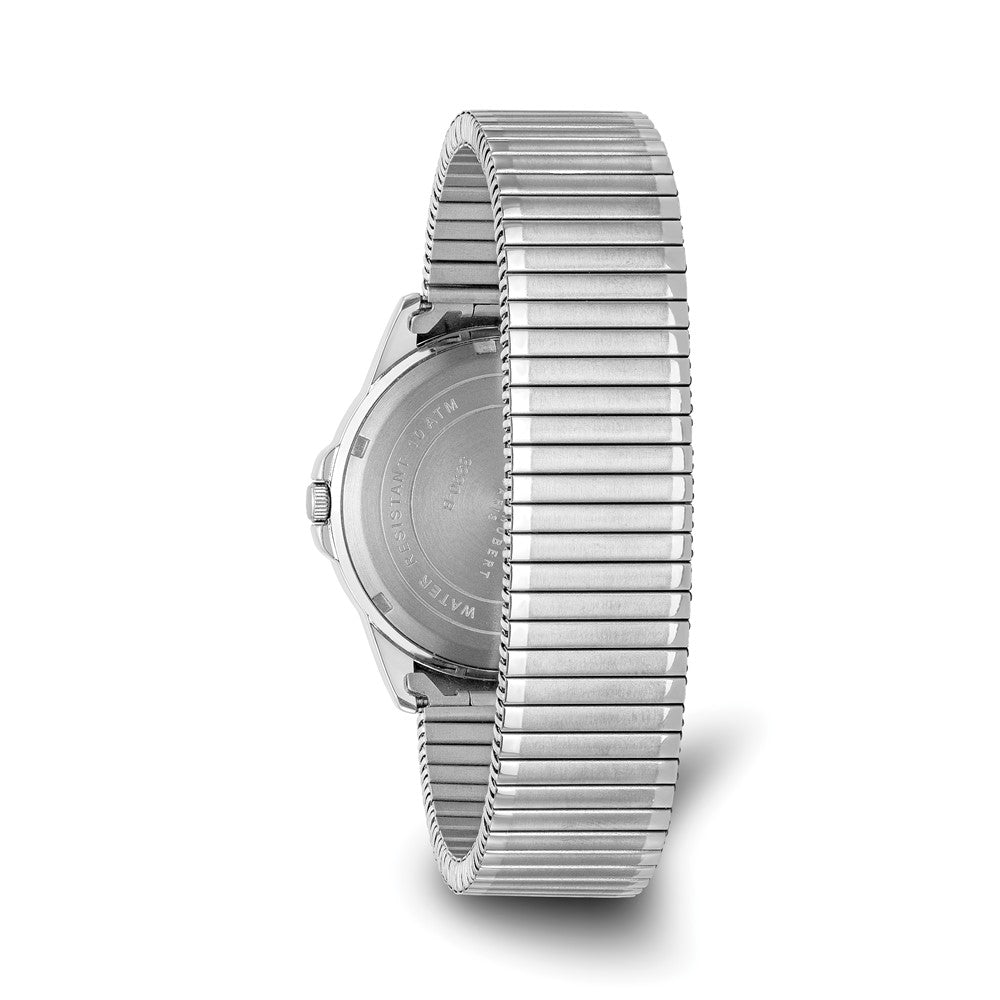 Alternate view of the Charles Hubert Mens Titanium Black Dial Expansion Band Watch by The Black Bow Jewelry Co.