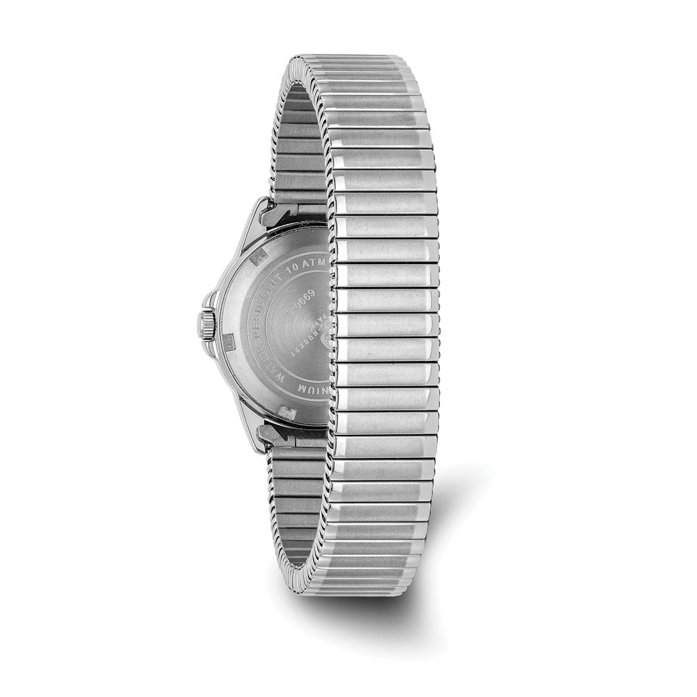 Alternate view of the Charles Hubert Ladies Titanium Black Dial Expansion Band Watch by The Black Bow Jewelry Co.